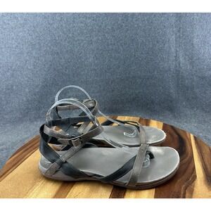 Chaco Juniper Women Leather Strappy Ankle Strap Flat Sandals Size 10.5-11